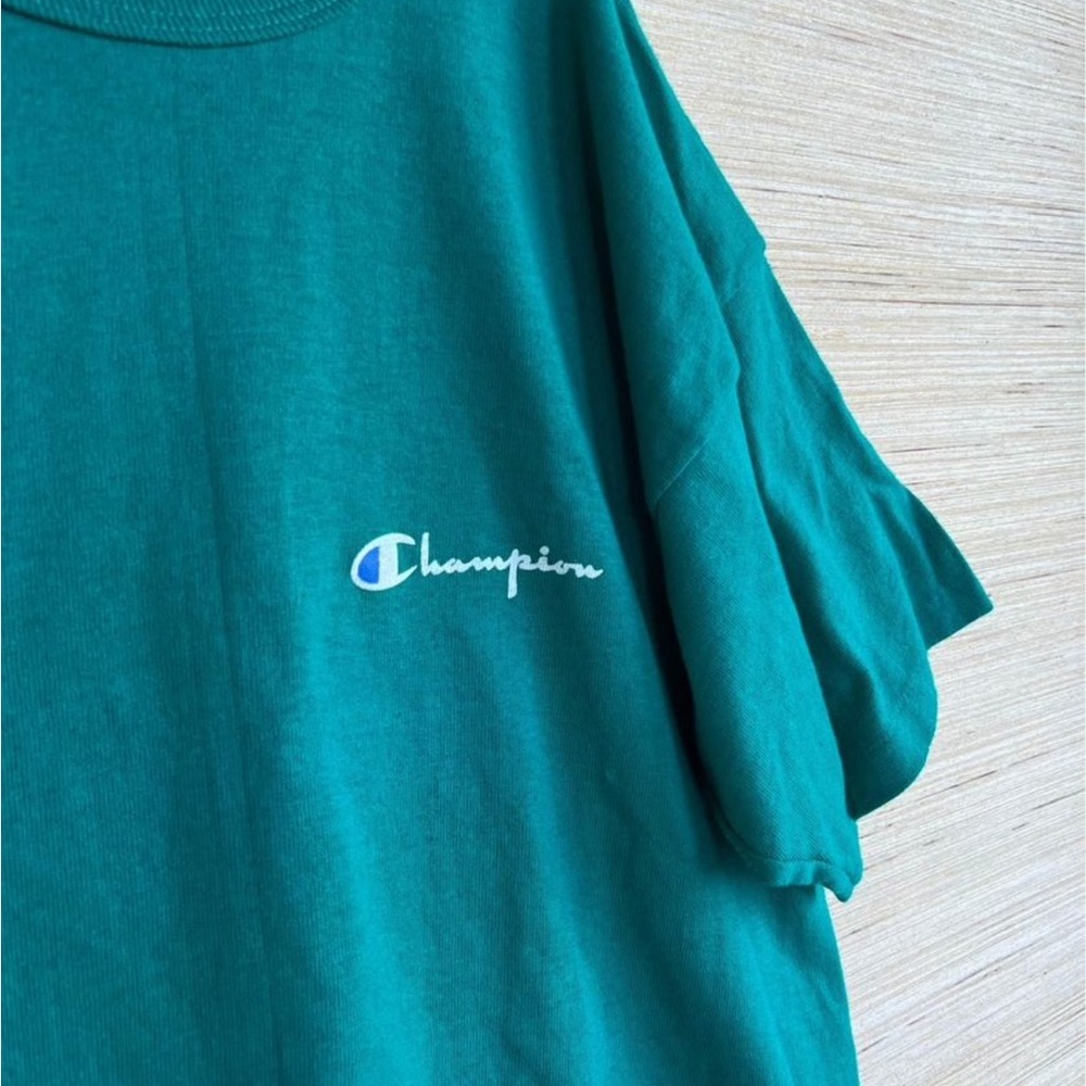 vintage 1980s champion Tee shirt cropped Single Stitch Tee - Picture 3 of 6